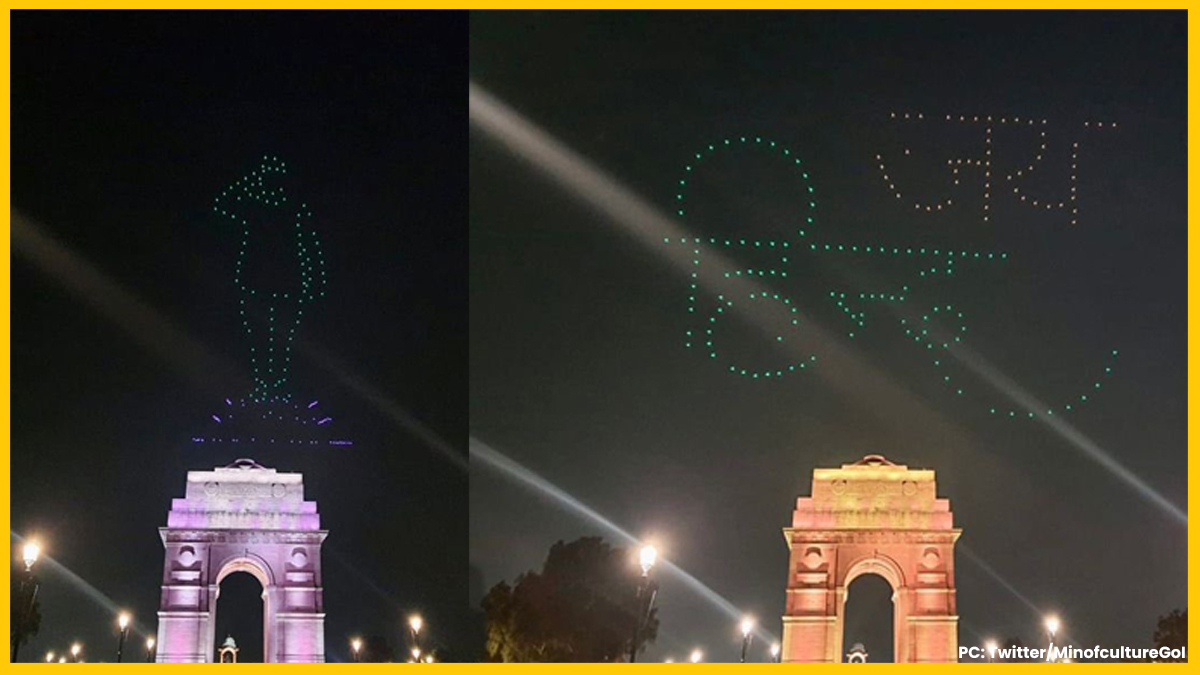 Witness the Spellbinding Drone Show at India Gate Celebrating Netaji Legacy Today