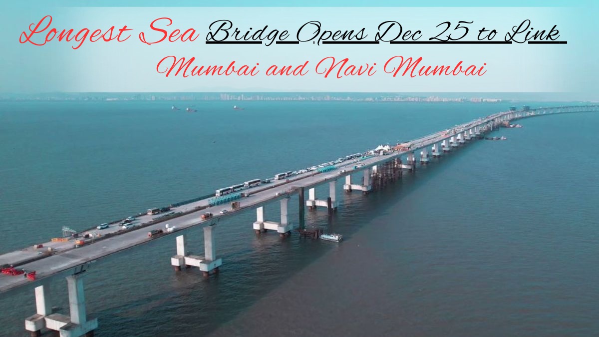 India Longest Sea Bridge Connect Mumbai to Navi Mumbai Reducing Travel Time by 40 min