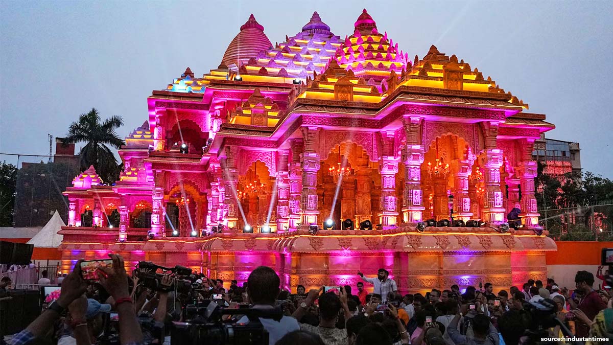 Ram Mandir Look in Nightview
