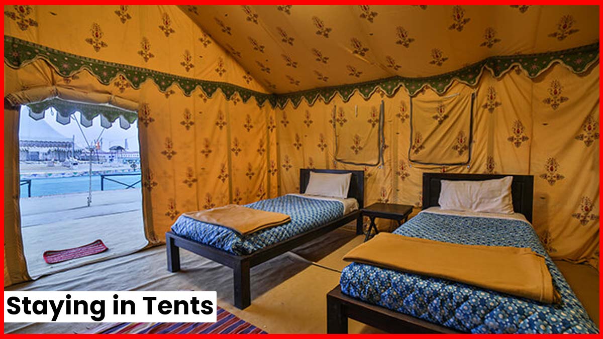 Tents in White Rann of Kutch